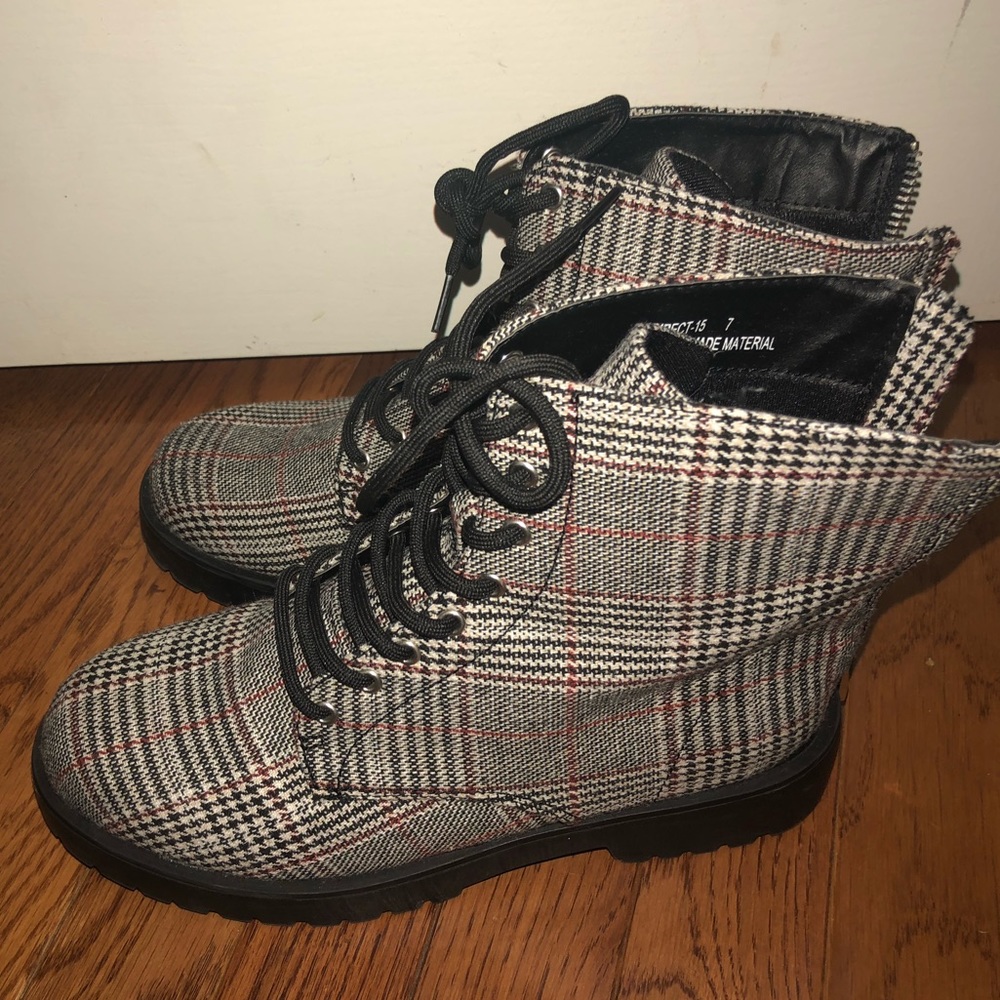 Checkered boots